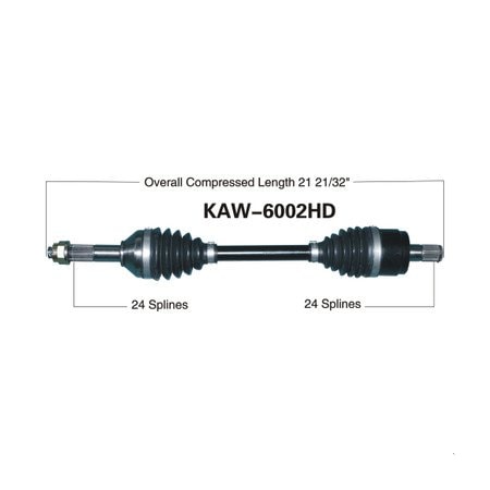 Wide Open Heavy Duty CV Axle for KAW HD REAR L/R KVF650/750 BRUTE 05-14 KAW-6002HD